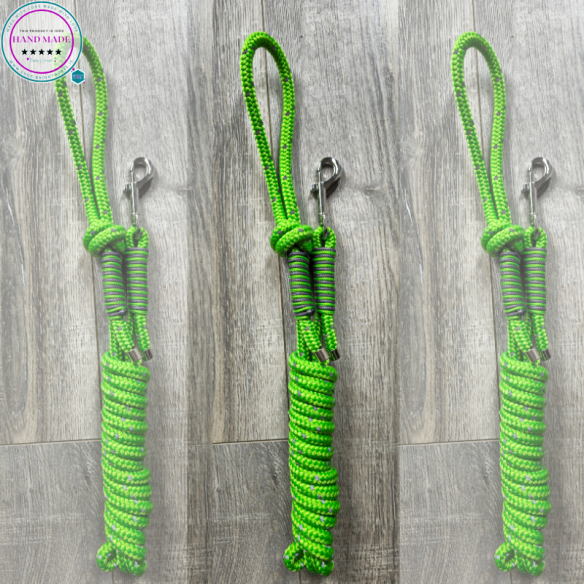 Handmade Lead Rope – Green Trot Code Lead | Tack & Tails
