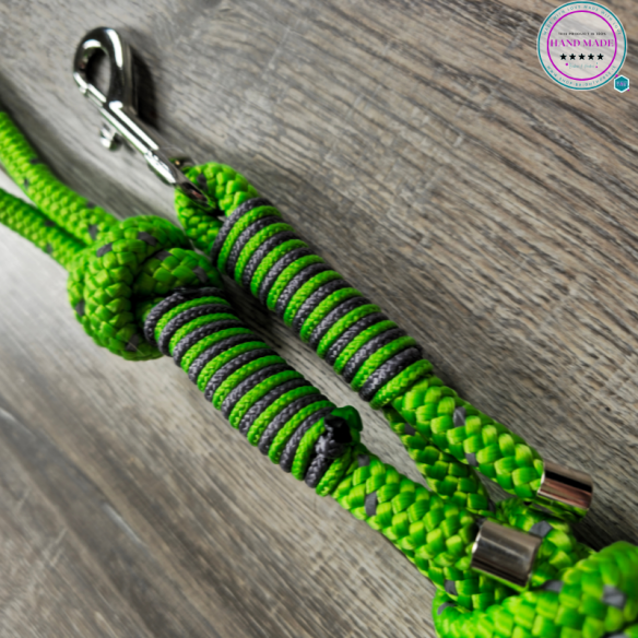 Handmade Lead Rope – Green Trot Code Lead | Tack & Tails