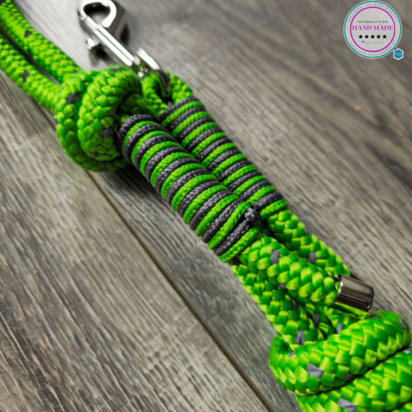 Handmade Lead Rope – Green Trot Code Lead | Tack & Tails