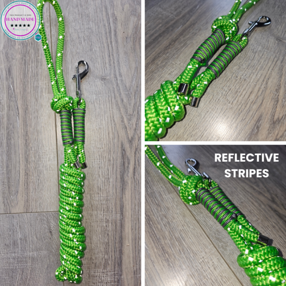 Handmade Lead Rope – Green Trot Code Lead | Tack & Tails