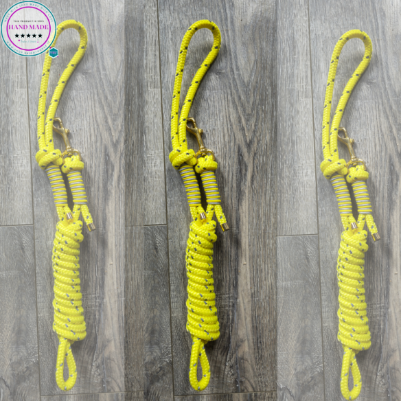Handmade Lead Rope – Yield for Yellow Lead | Tack & Tails