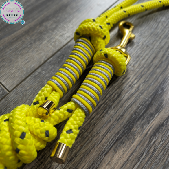 Handmade Lead Rope – Yield for Yellow Lead | Tack & Tails