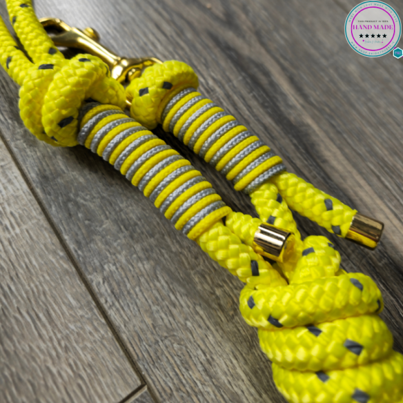 Handmade Lead Rope – Yield for Yellow Lead | Tack & Tails