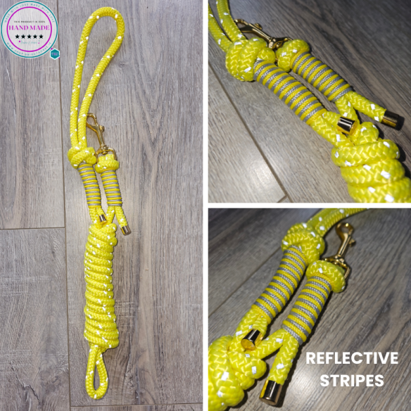 Handmade Lead Rope – Yield for Yellow Lead | Tack & Tails