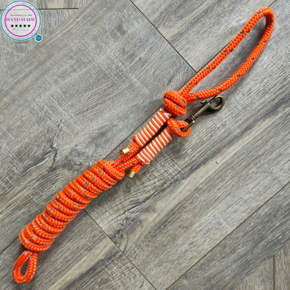 Handmade Lead Rope – Amber Light Orange Lead | Tack & Tails