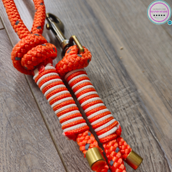 Handmade Lead Rope – Amber Light Orange Lead | Tack & Tails