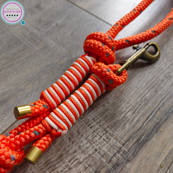 Handmade Lead Rope – Amber Light Orange Lead | Tack & Tails