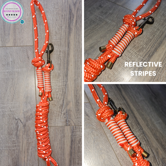 Handmade Lead Rope – Amber Light Orange Lead | Tack & Tails