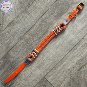 High-Vis Dog Collar – Amber Light Orange | Tack & Tails