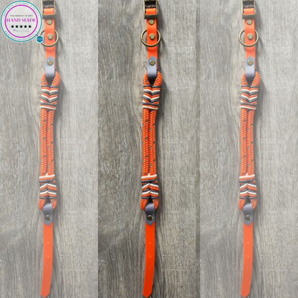 High-Vis Dog Collar – Amber Light Orange | Tack & Tails