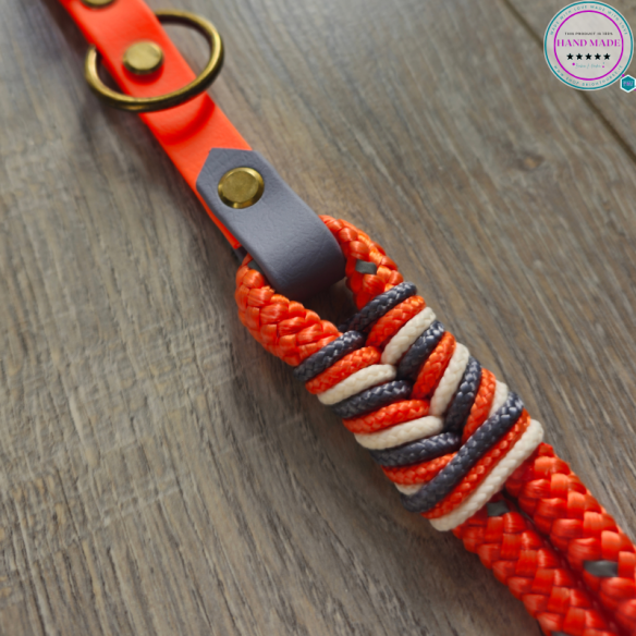 High-Vis Dog Collar – Amber Light Orange | Tack & Tails