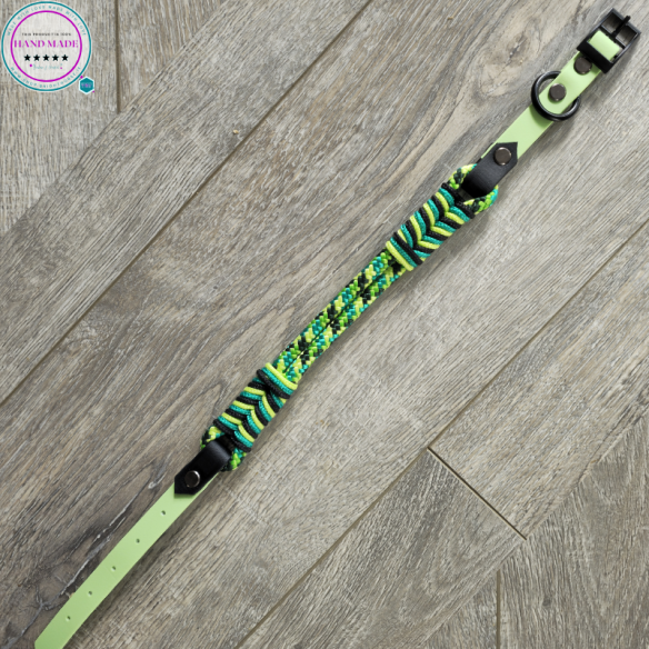 Handmade Dog Collar – Gecko Green Dog Collar | Tack & Tails