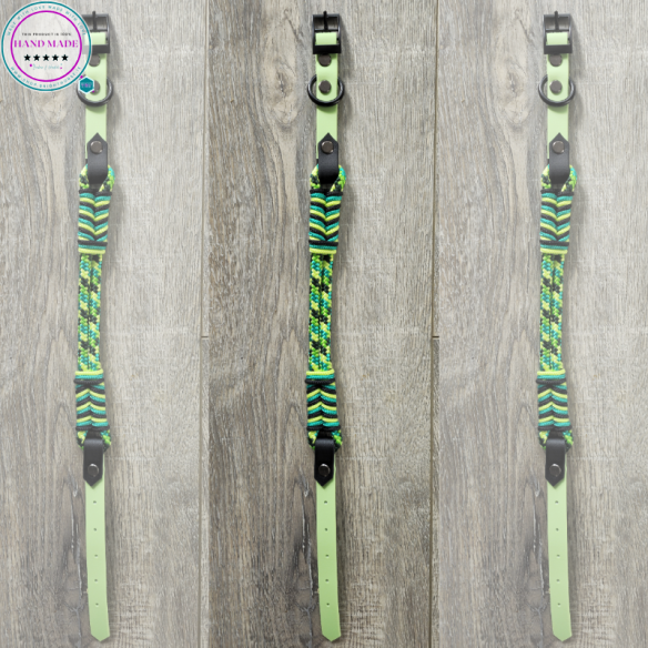 Handmade Dog Collar – Gecko Green Dog Collar | Tack & Tails