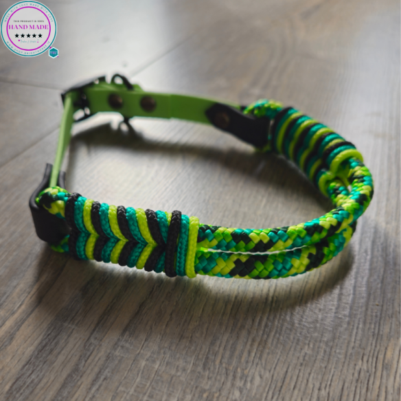 Handmade Dog Collar – Gecko Green Dog Collar | Tack & Tails