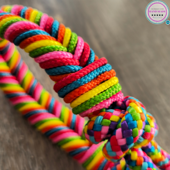 Handmade Rope Halter – Rainbow Pride | Tack & Tails