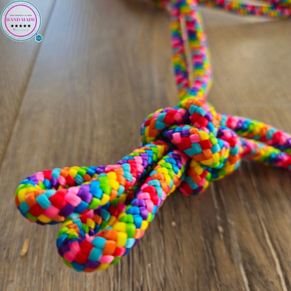 Handmade Rope Halter – Rainbow Pride | Tack & Tails