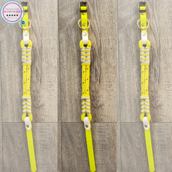 High-Vis Dog Collar – Yield for Yellow Dog Collar | Tack & Tails