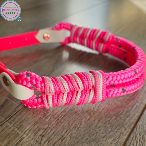 High-Vis Dog Collar – Pathfinder Pink Dog Collar | Tack & Tails